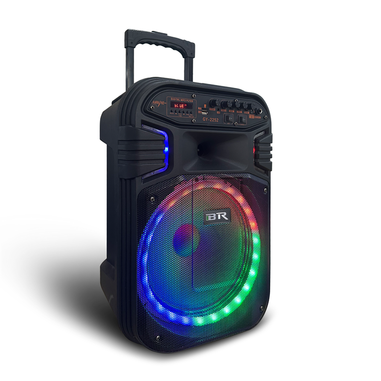 12" LED Light Woofer Outdoor RGB Lights Bluetooth trolley Speaker QJ-1029