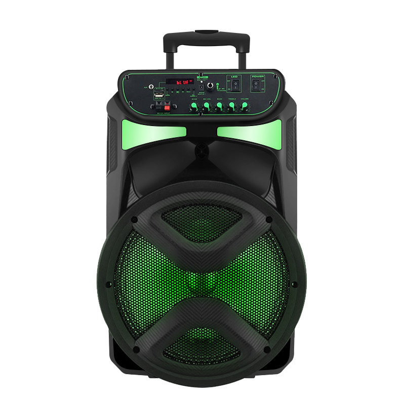 China Factory Cheap Price Led Ligjt Blue Tooth Plastic Trolley Speaker