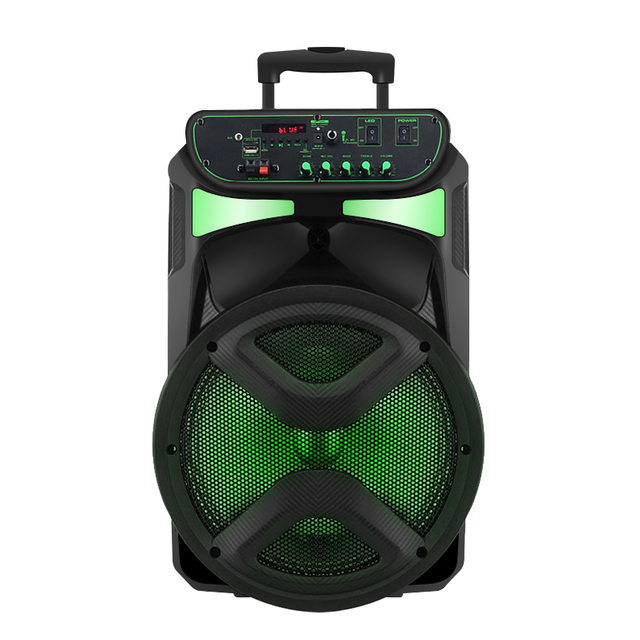 China Factory Cheap Price Led Light Blue Tooth Plastic Trolley Speaker