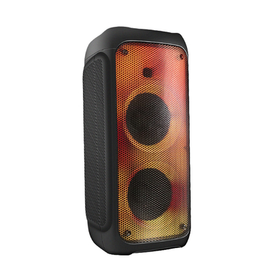 New Dual 8 Inch Portable Plastic Speaker with LED Light