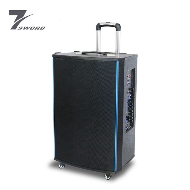 portable 15 inch bluetooths wireless rechargeable subwoofer speaker