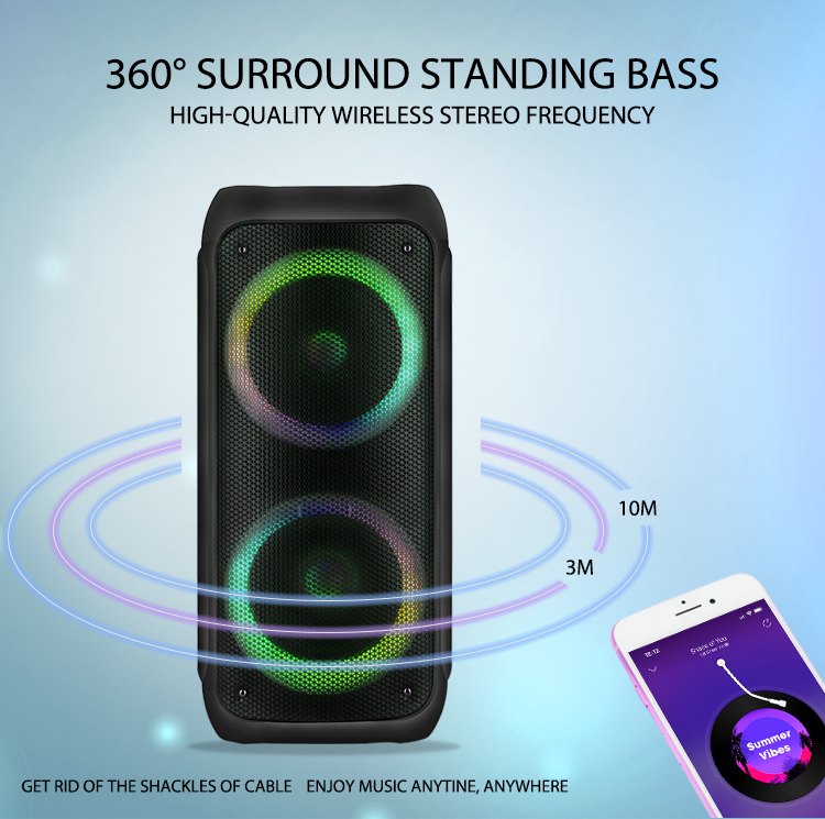 colorful led light speaker