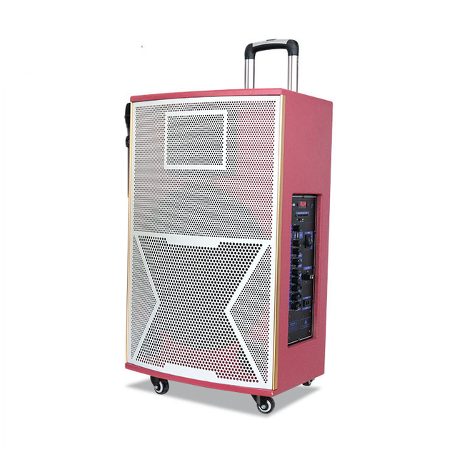 15 Inch Wooden Pink and White net Caixa De Som speaker