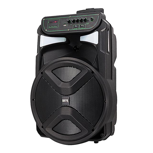 QJ-1502 system 15 inch kareoke 100W surround portable trolley speakers