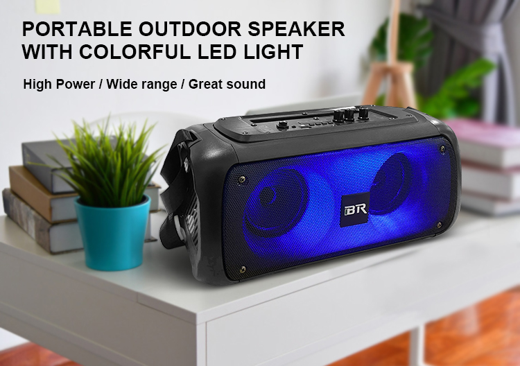 colorful led light speaker for outdoor