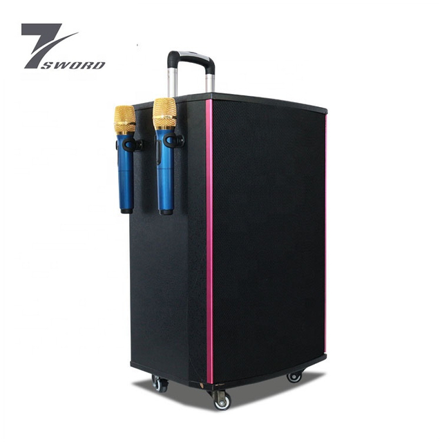 portable 15 inch bluetooths wireless rechargeable subwoofer speaker