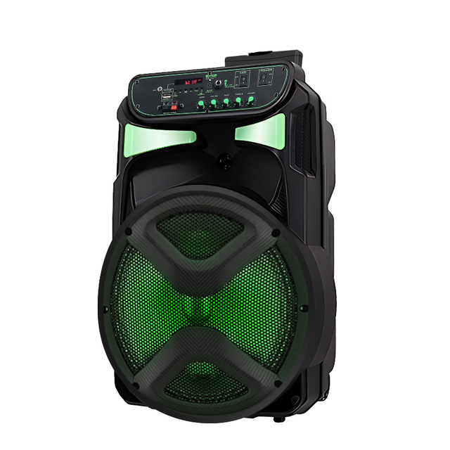 China Factory Cheap Price Led Ligjt Blue Tooth Plastic Trolley Speaker
