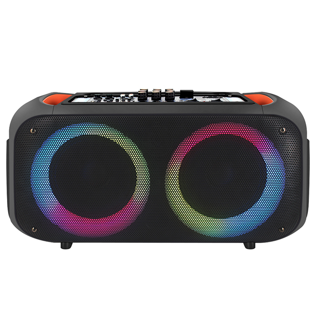 6.5 inch big bass plastic portable party lights karaoke speaker with bluetooth wireless