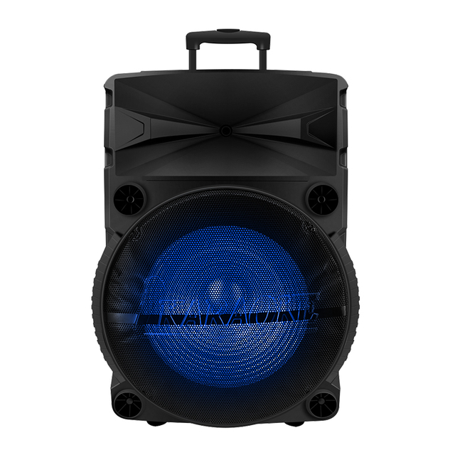 factory sale powerful trolley outdoor house party fun led lights speaker with 18 inch bass 