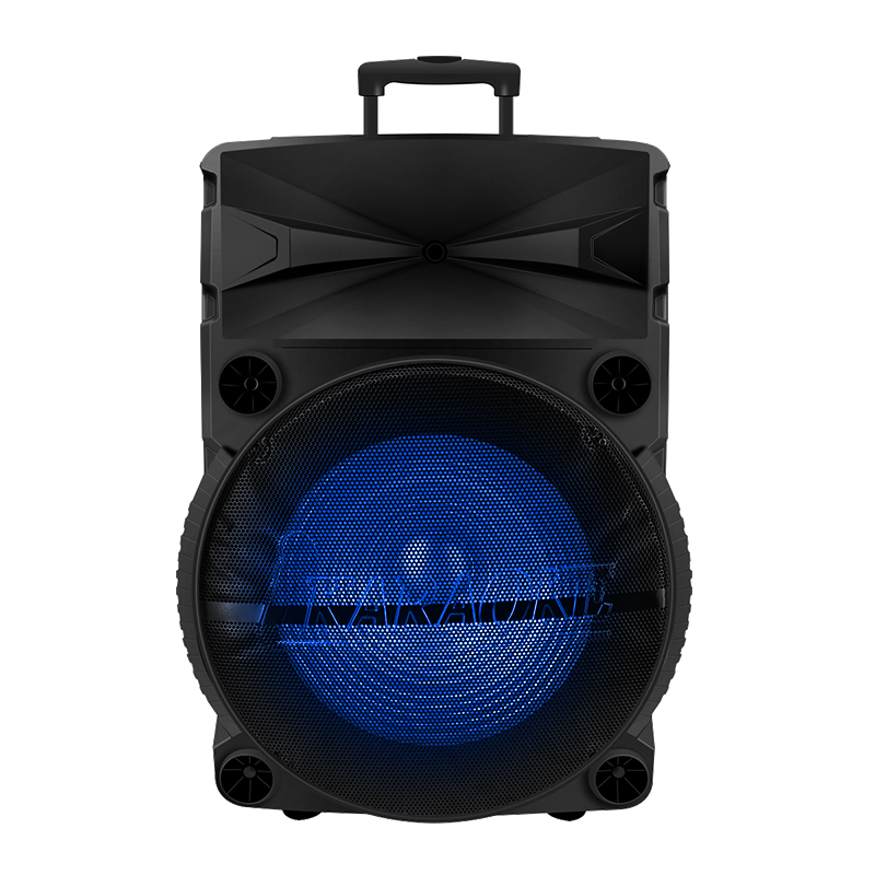 factory sale powerful trolley outdoor house party fun led lights speaker with 18 inch bass 