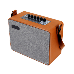 New Small Leather convenient 6 inch portable speaker with straps