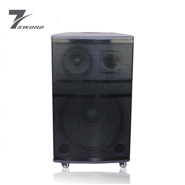 12'' wooden music amplifier trolley speaker with bluetooths